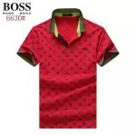 hugo boss green paule polo t shirt diamond lattice rouge